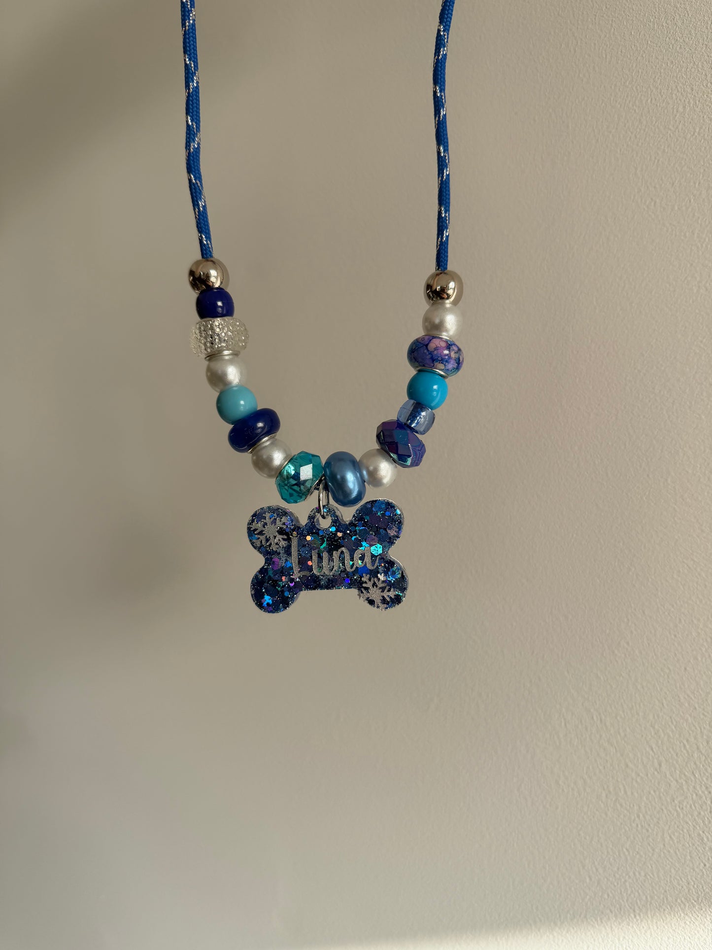 Blue Christmas Pet Collar
