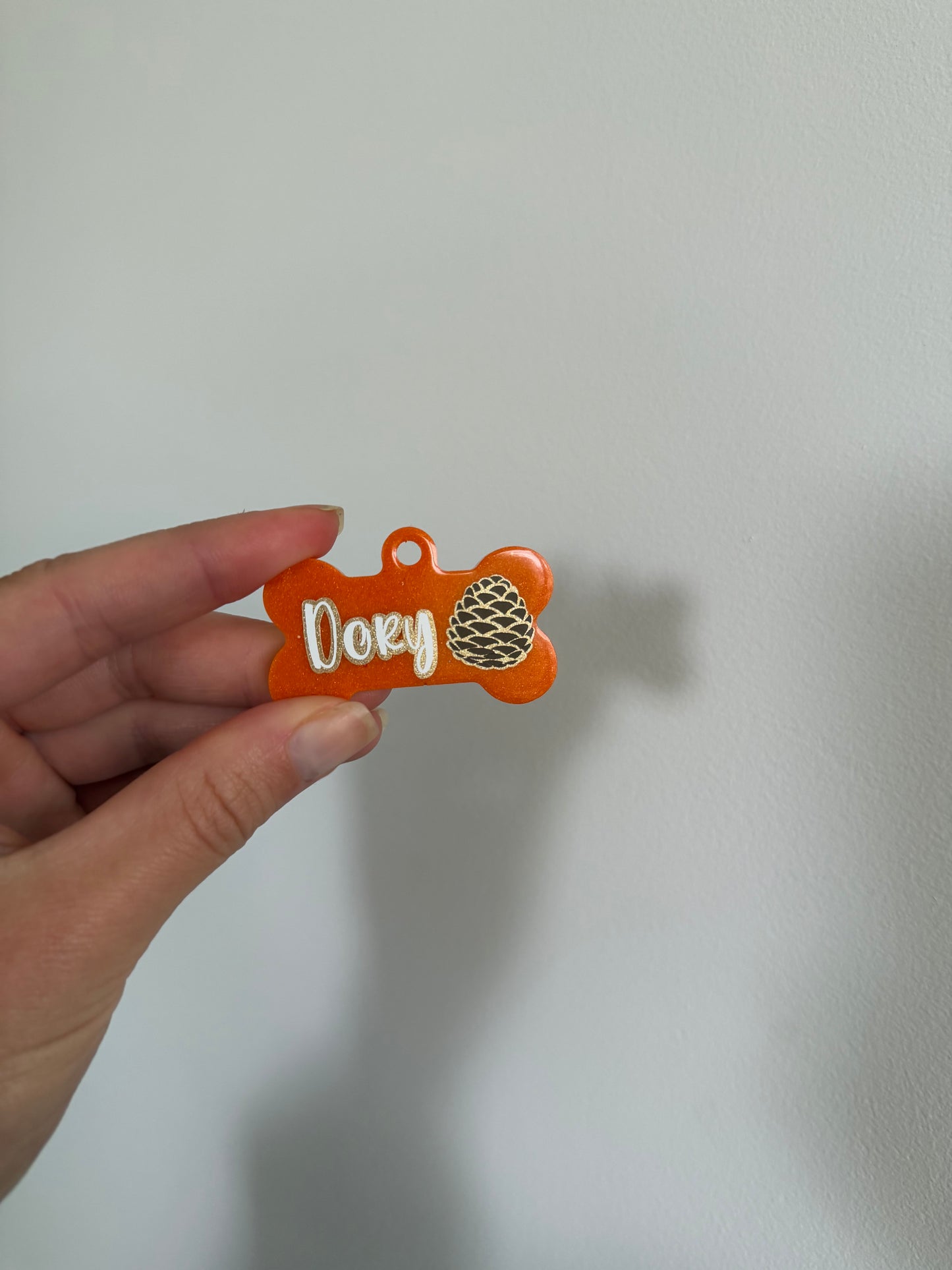 Autumn Pine Cone Pet Tags
