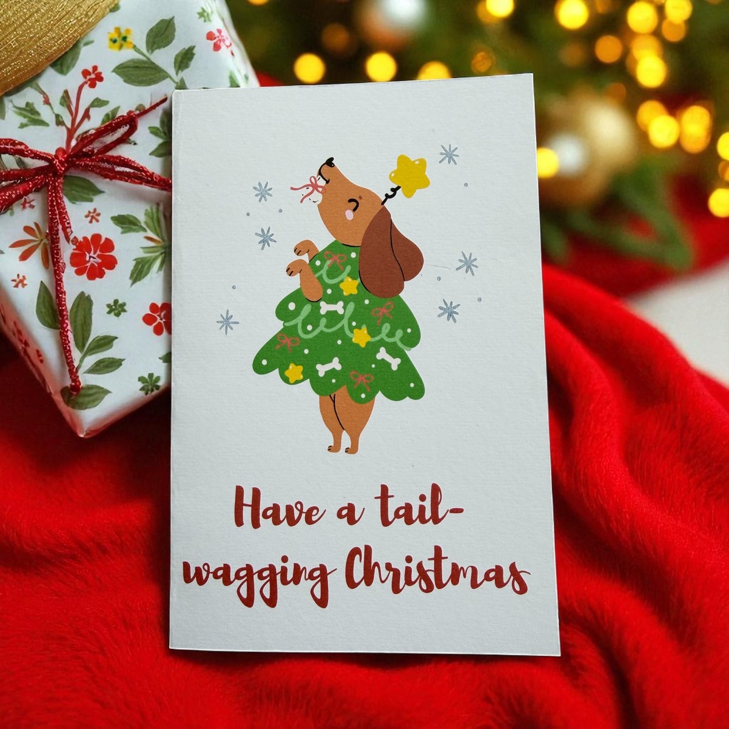 Christmas Card " Have a tail-wagging Christmas"