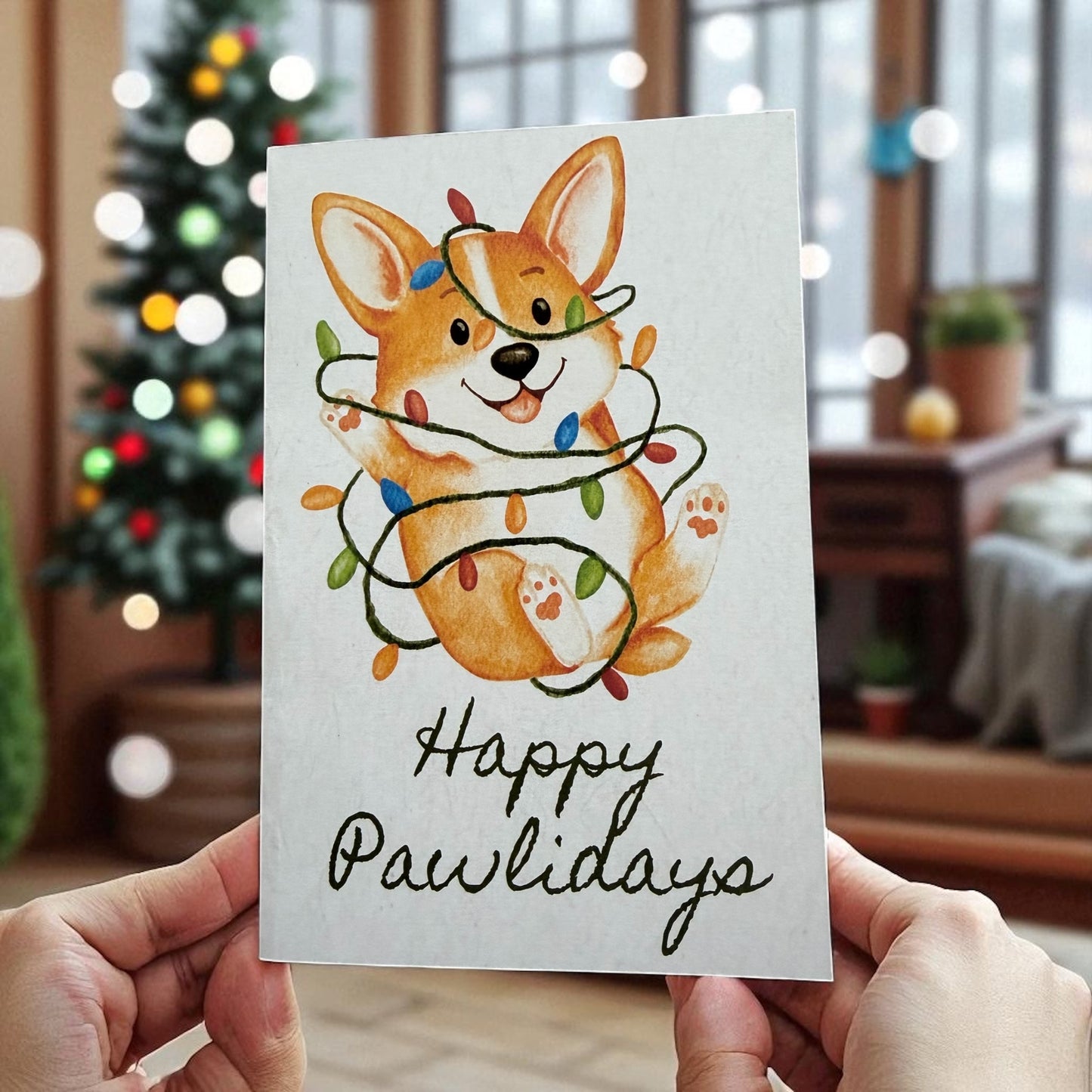 Christmas Card " Happy Pawlidays"
