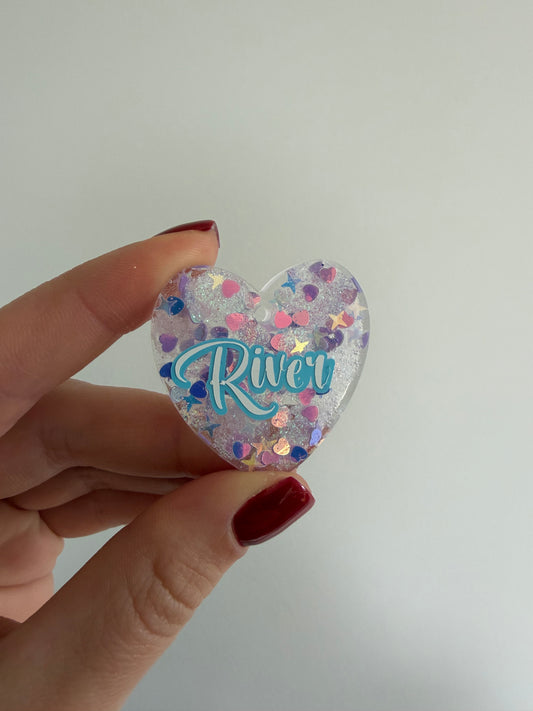 Sparkling  Valentines Pet Tags