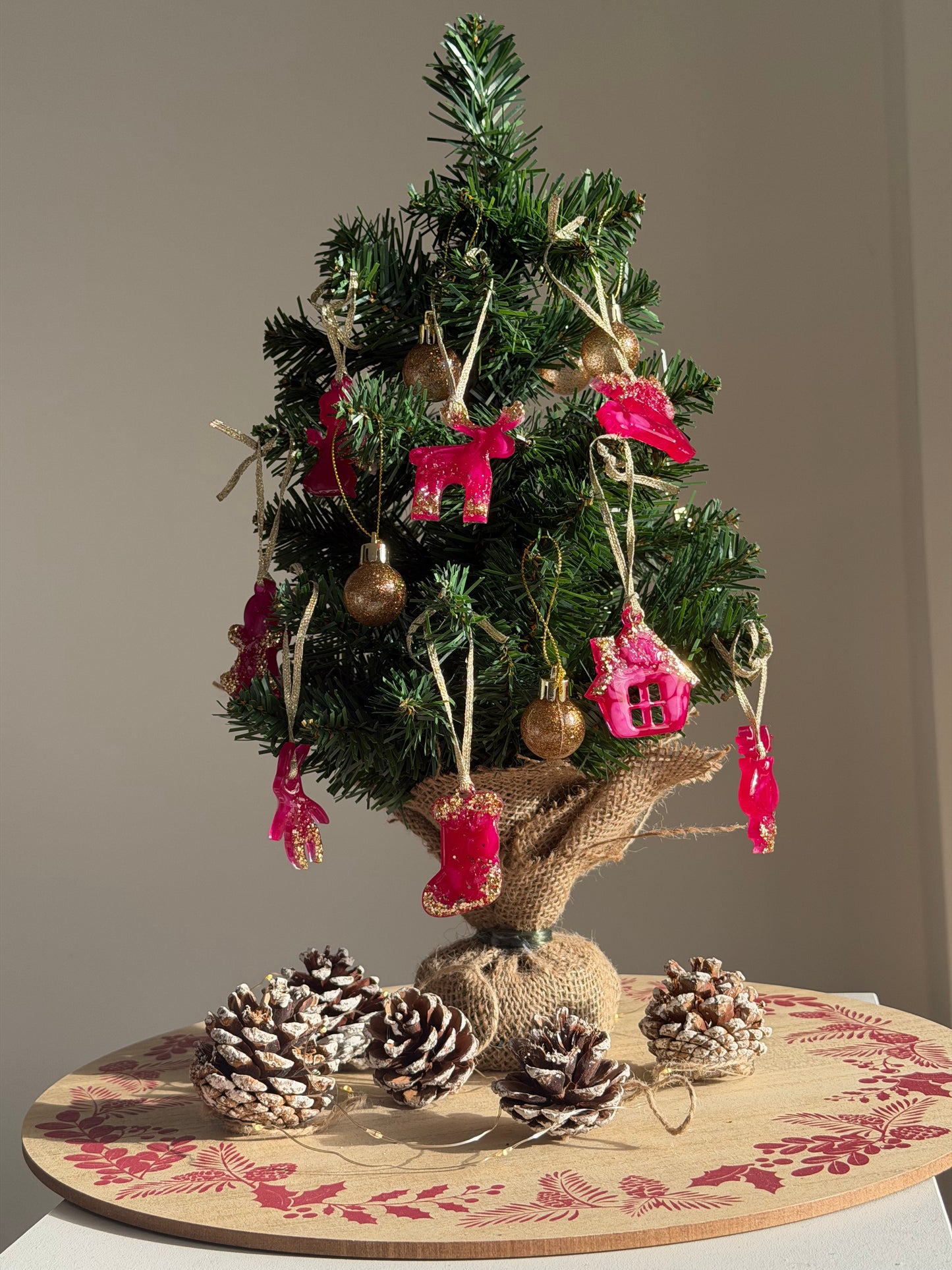 Mini Christmas Tree Ornament Set (8 pcs)