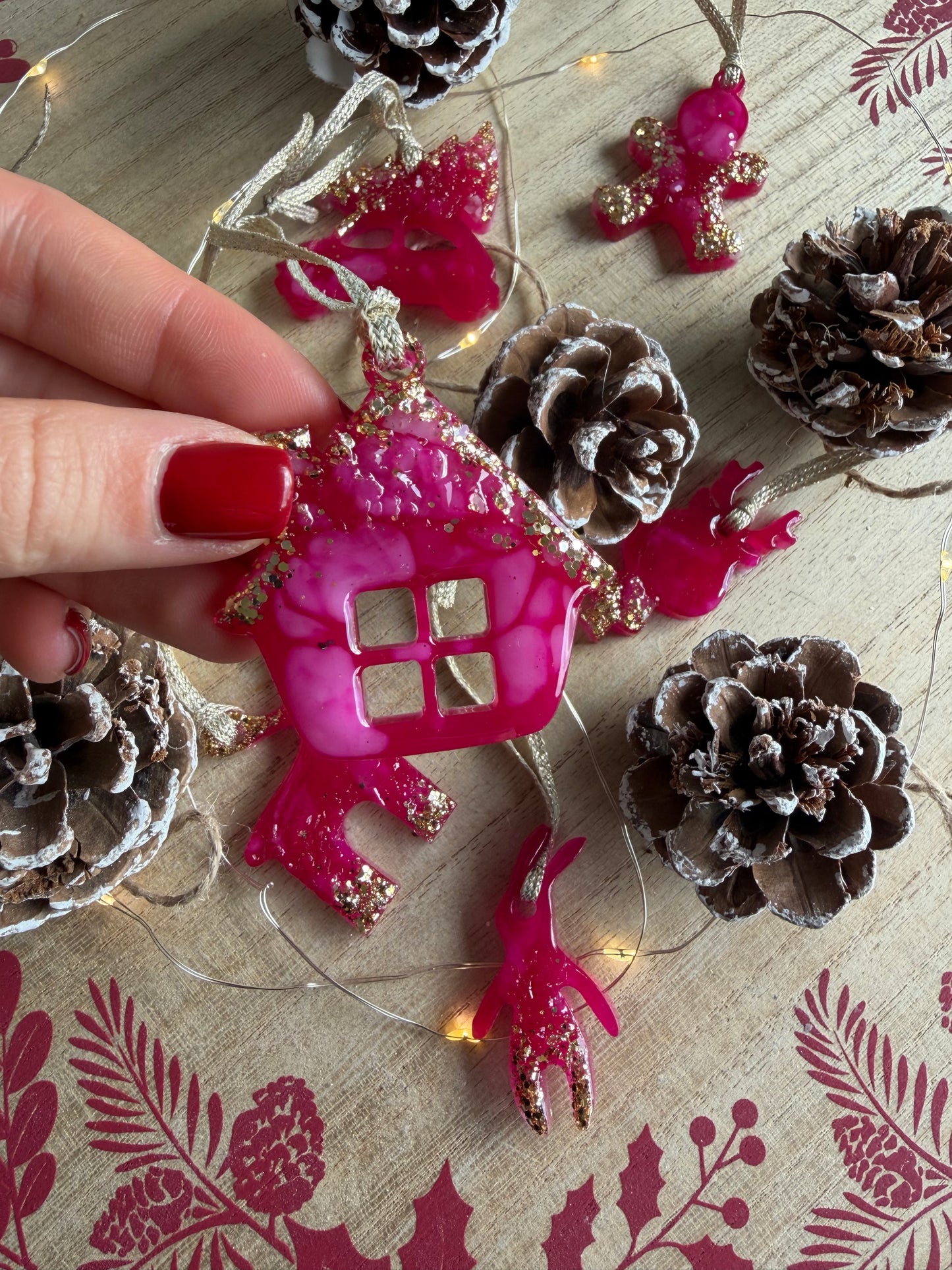 Mini Christmas Tree Ornament Set (8 pcs)