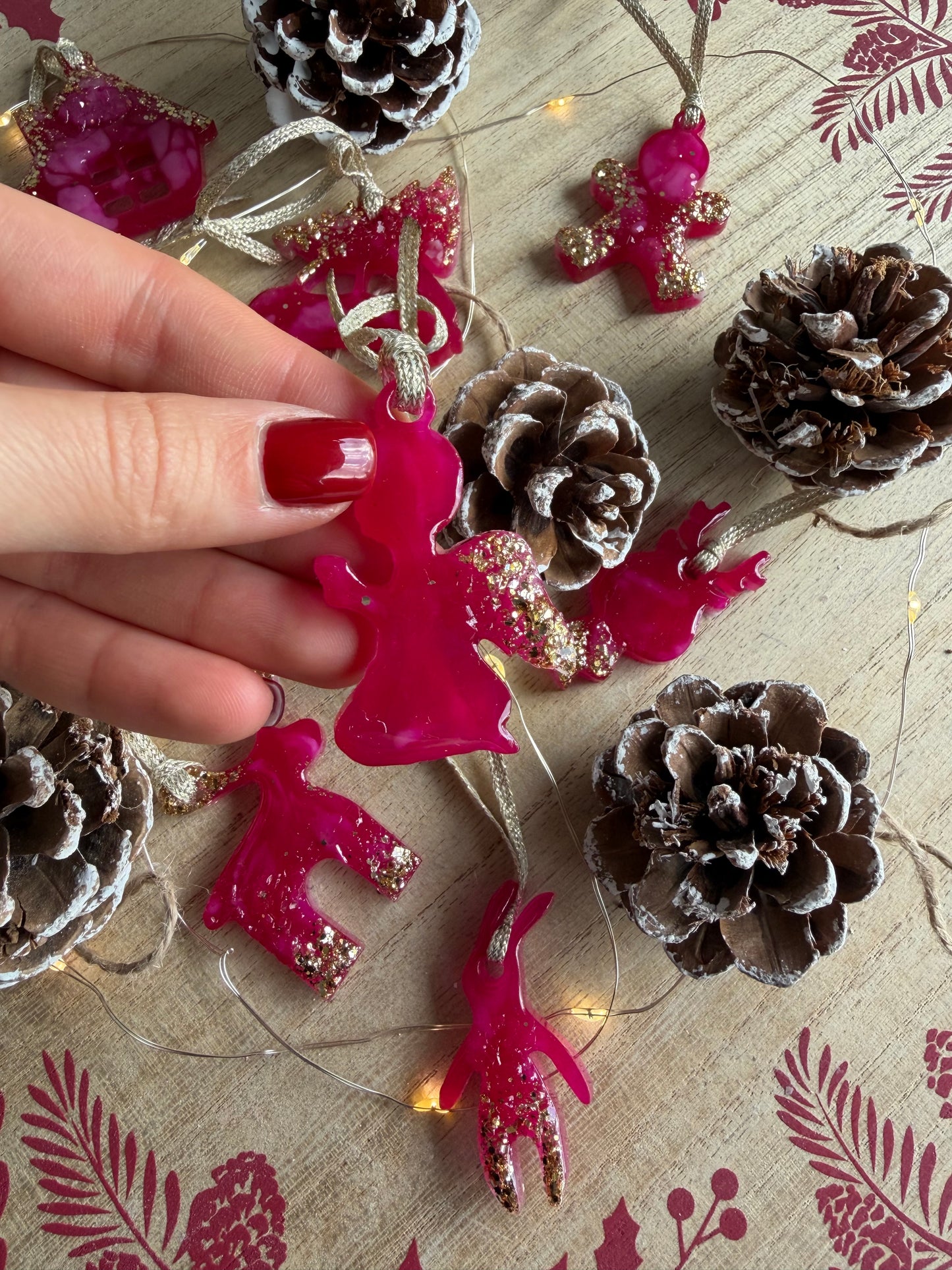 Mini Christmas Tree Ornament Set (8 pcs)