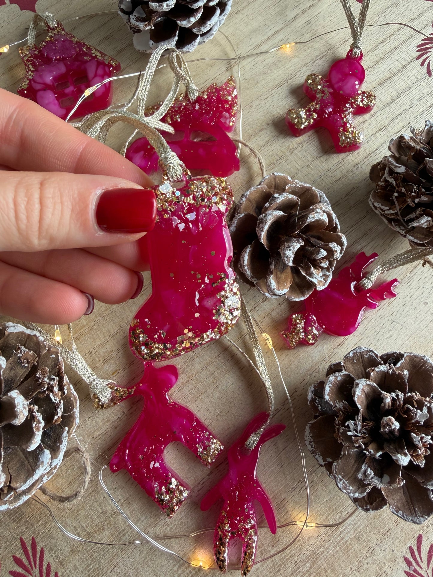 Mini Christmas Tree Ornament Set (8 pcs)