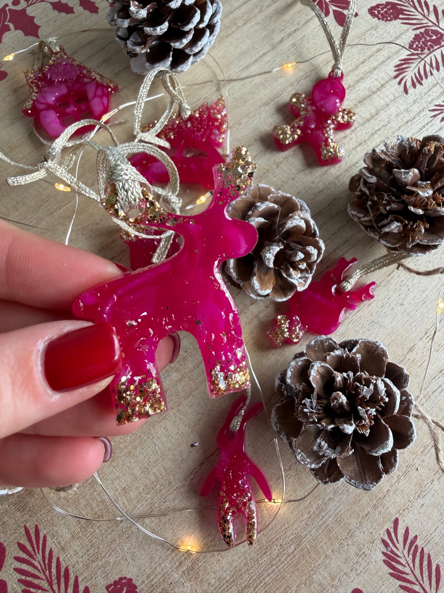 Mini Christmas Tree Ornament Set (8 pcs)