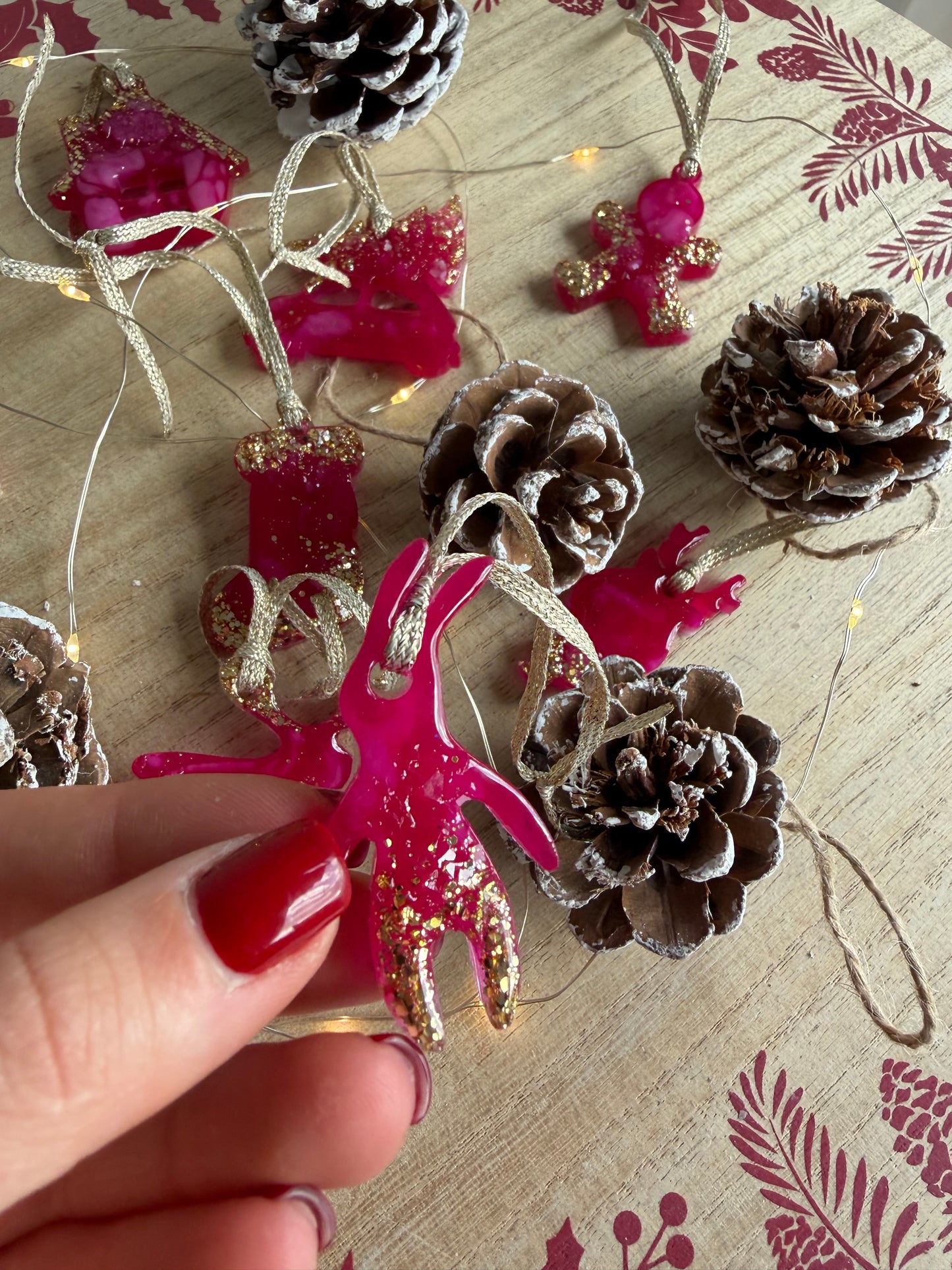 Mini Christmas Tree Ornament Set (8 pcs)