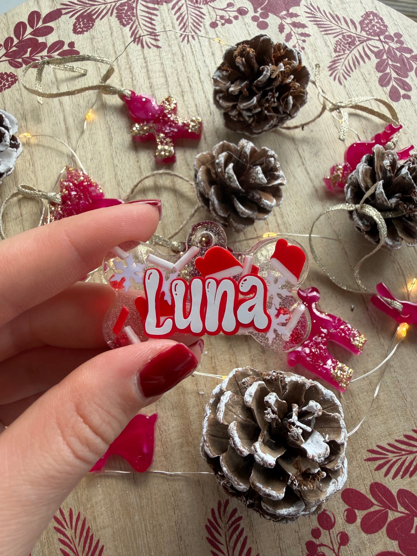 Christmas Santa's Glove Pet Tags