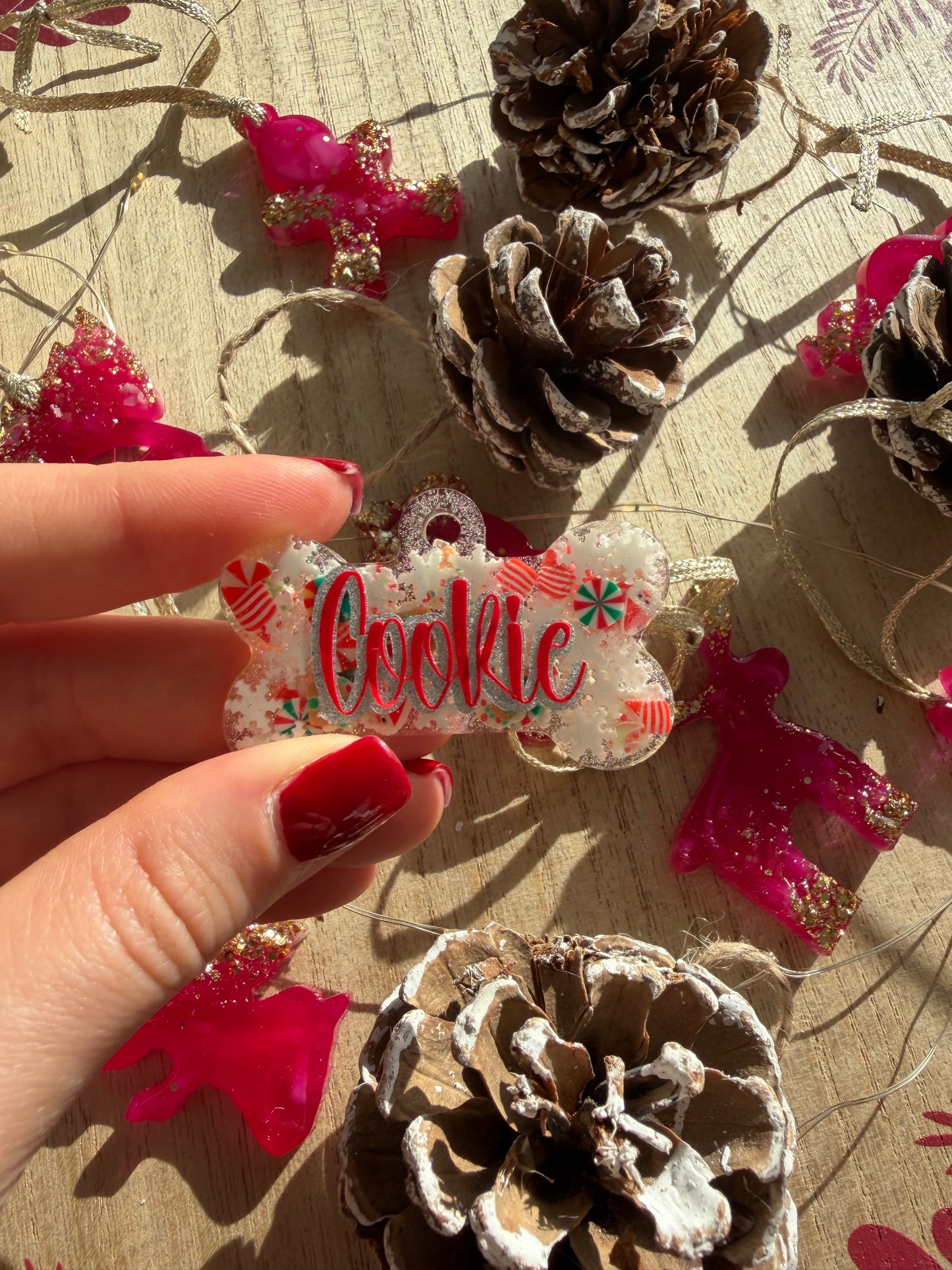 Christmas Snowflake Pet Tags