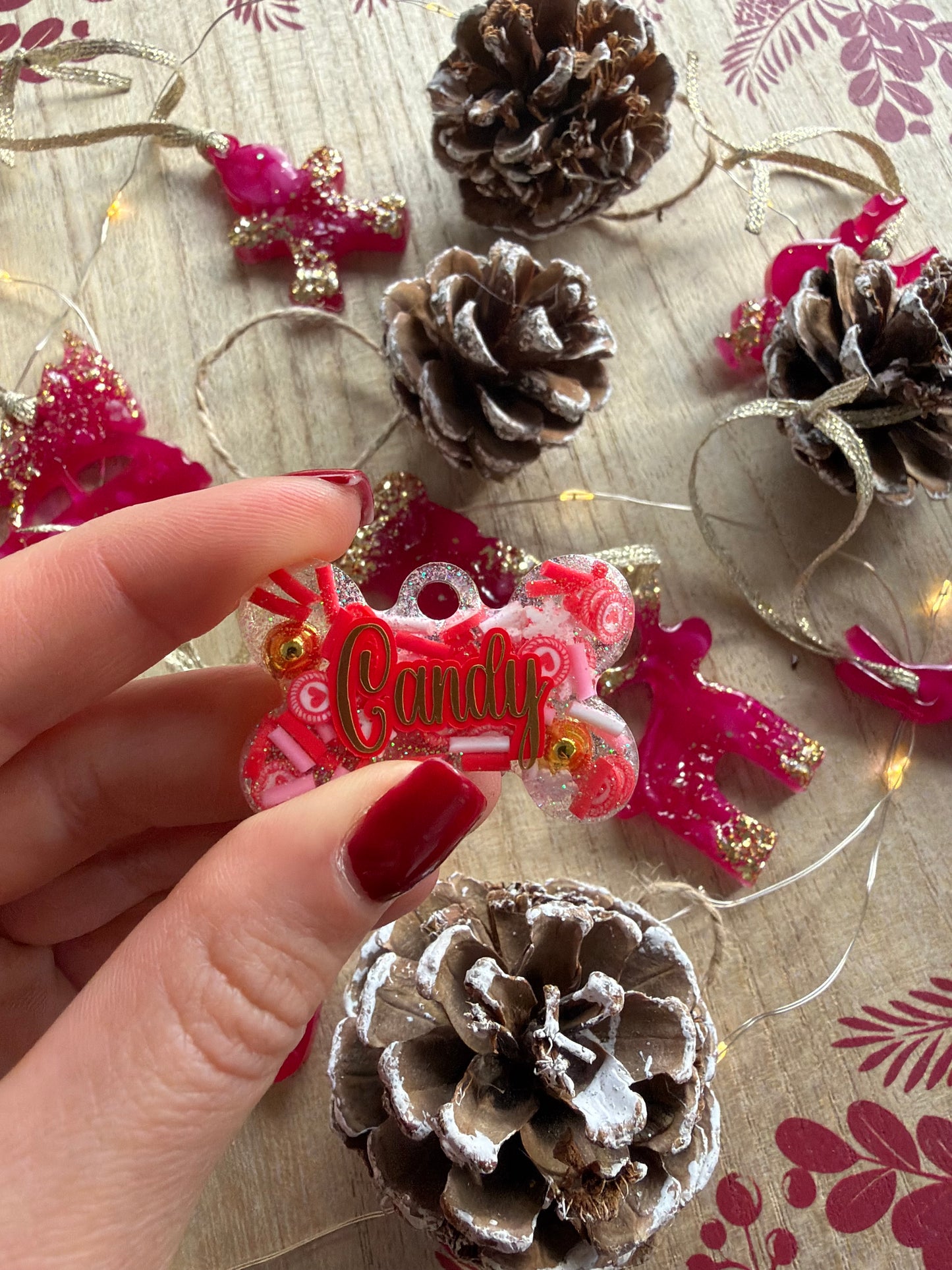 Christmas Candy Pet Tags
