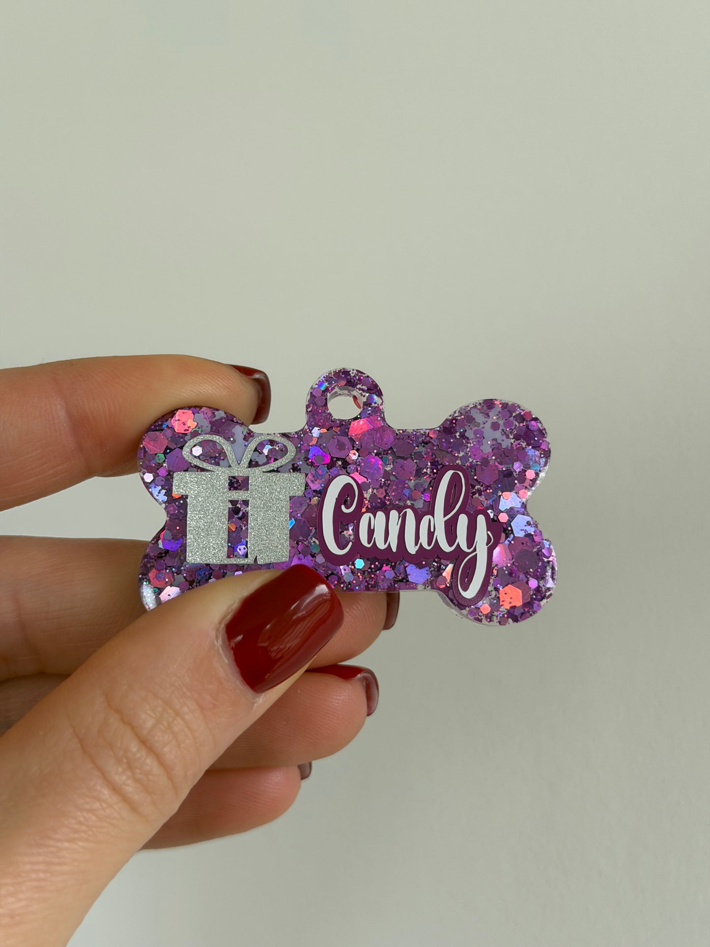 Christmas Pet Tags (Purple)