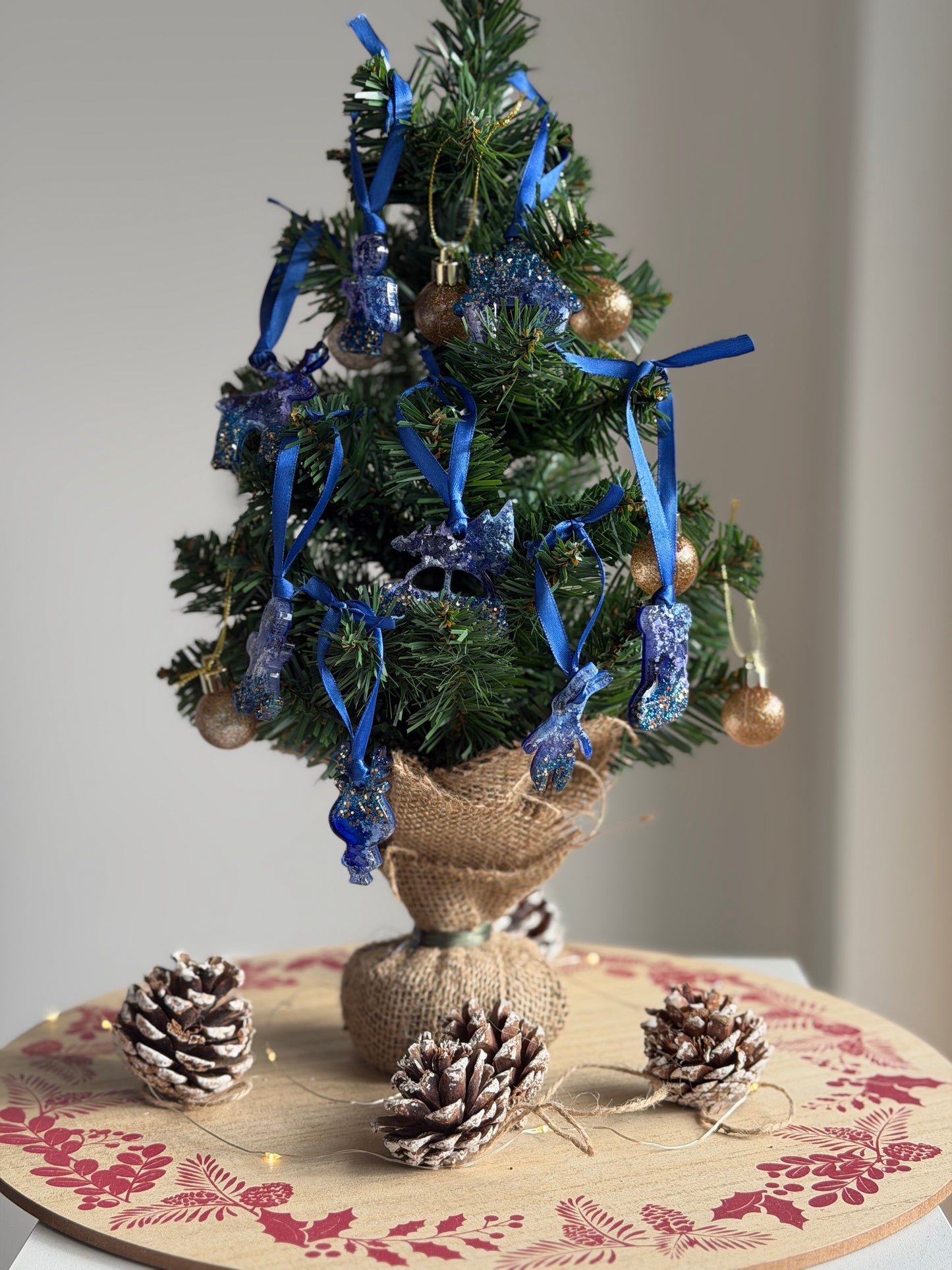 Mini Christmas Tree Ornament set (8 psc)