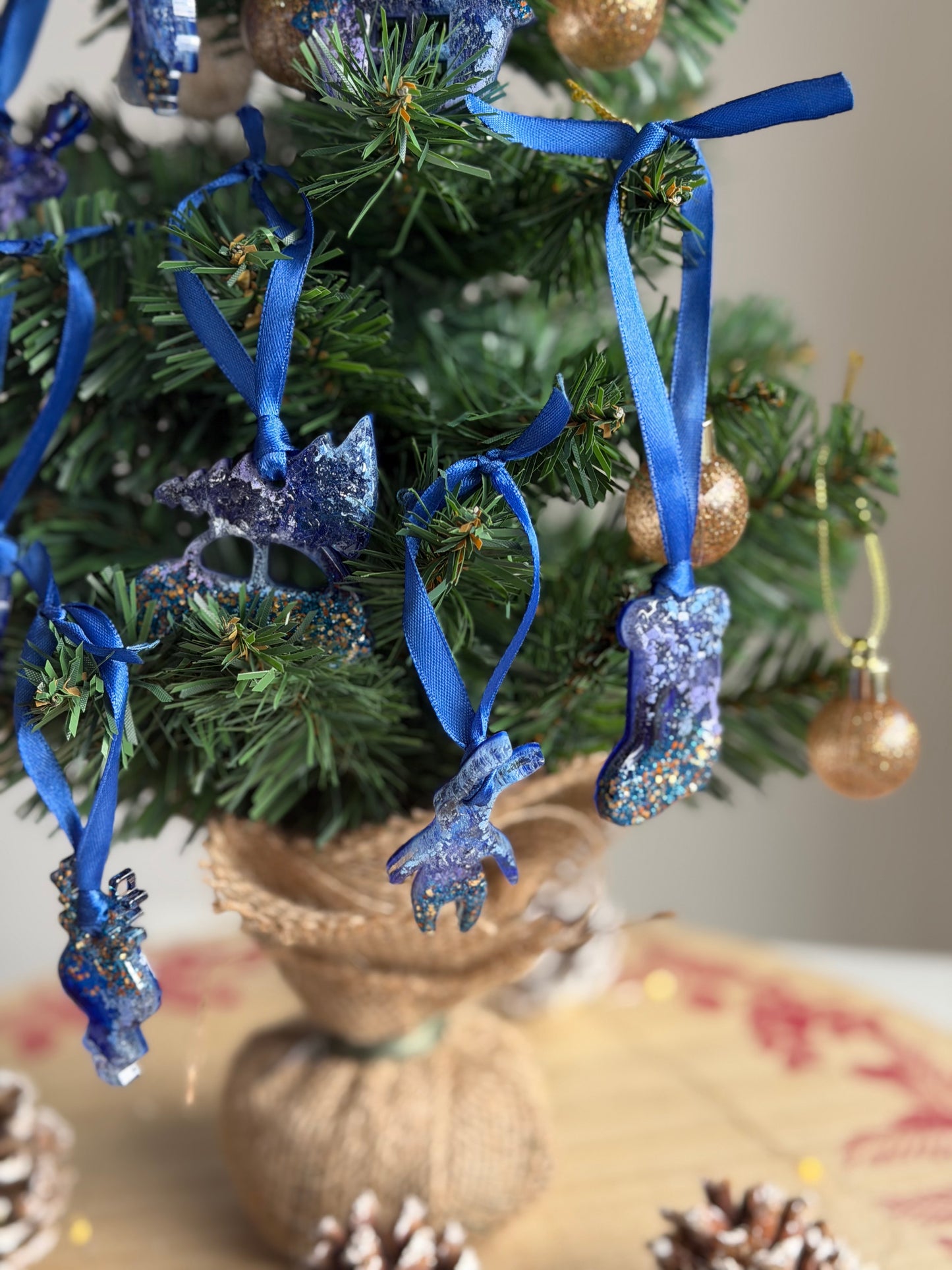 Mini Christmas Tree Ornament set (8 psc)