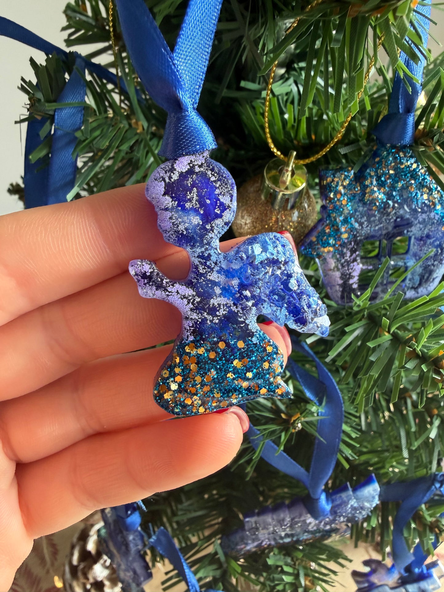 Mini Christmas Tree Ornament set (8 psc)