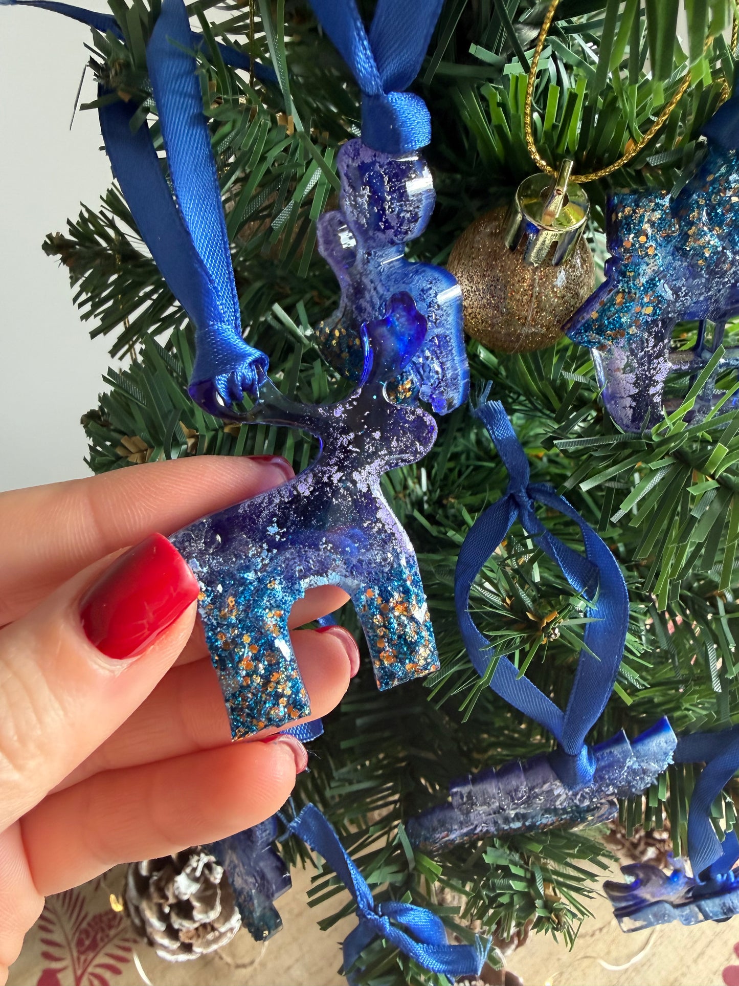 Mini Christmas Tree Ornament set (8 psc)