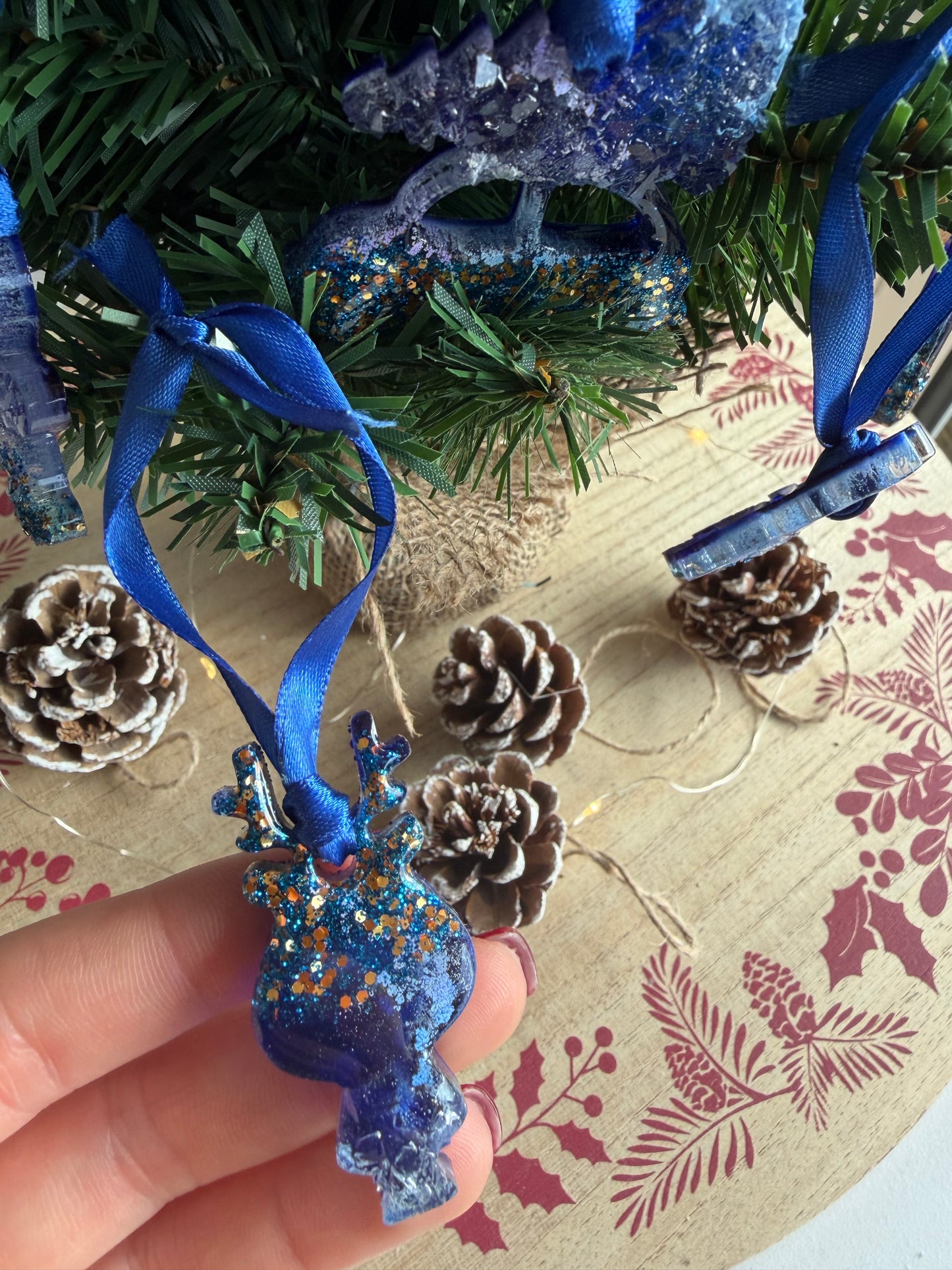 Mini Christmas Tree Ornament set (8 psc)