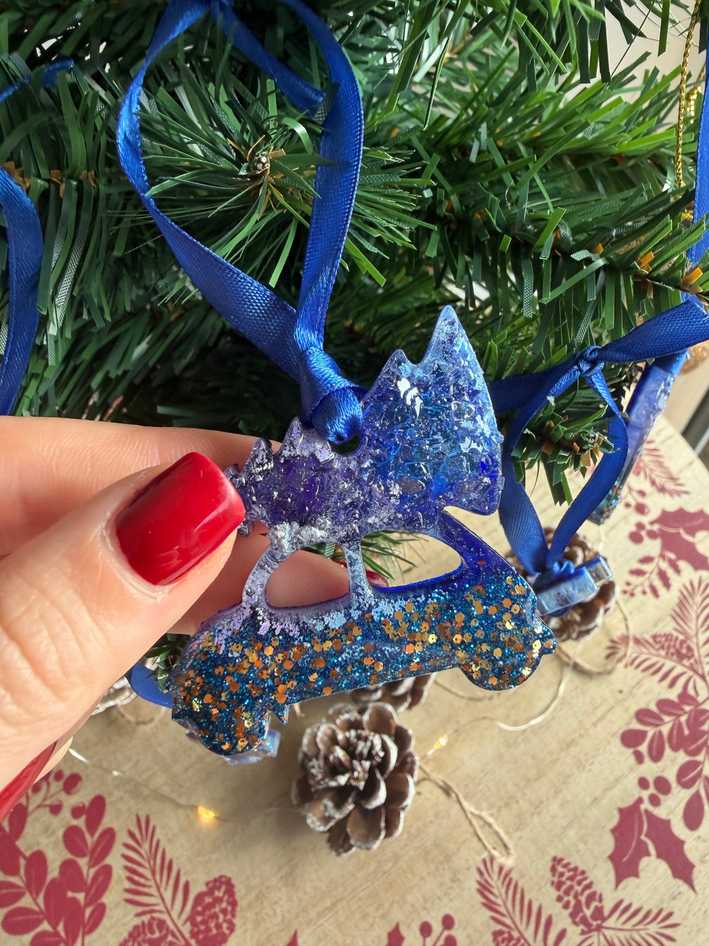 Mini Christmas Tree Ornament set (8 psc)