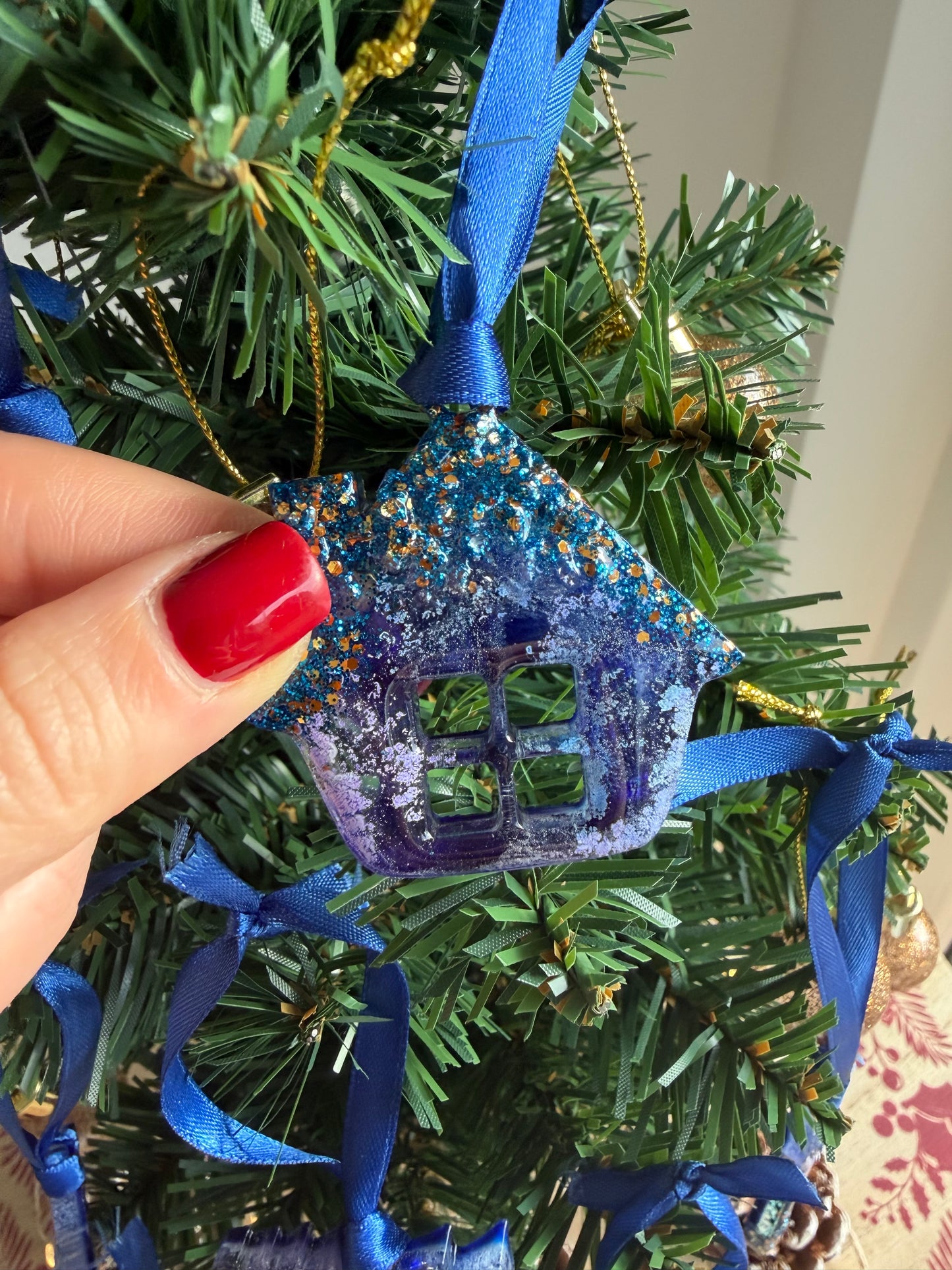 Mini Christmas Tree Ornament set (8 psc)
