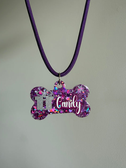 Christmas Pet Collar (Rope+ Tag, without Beads)