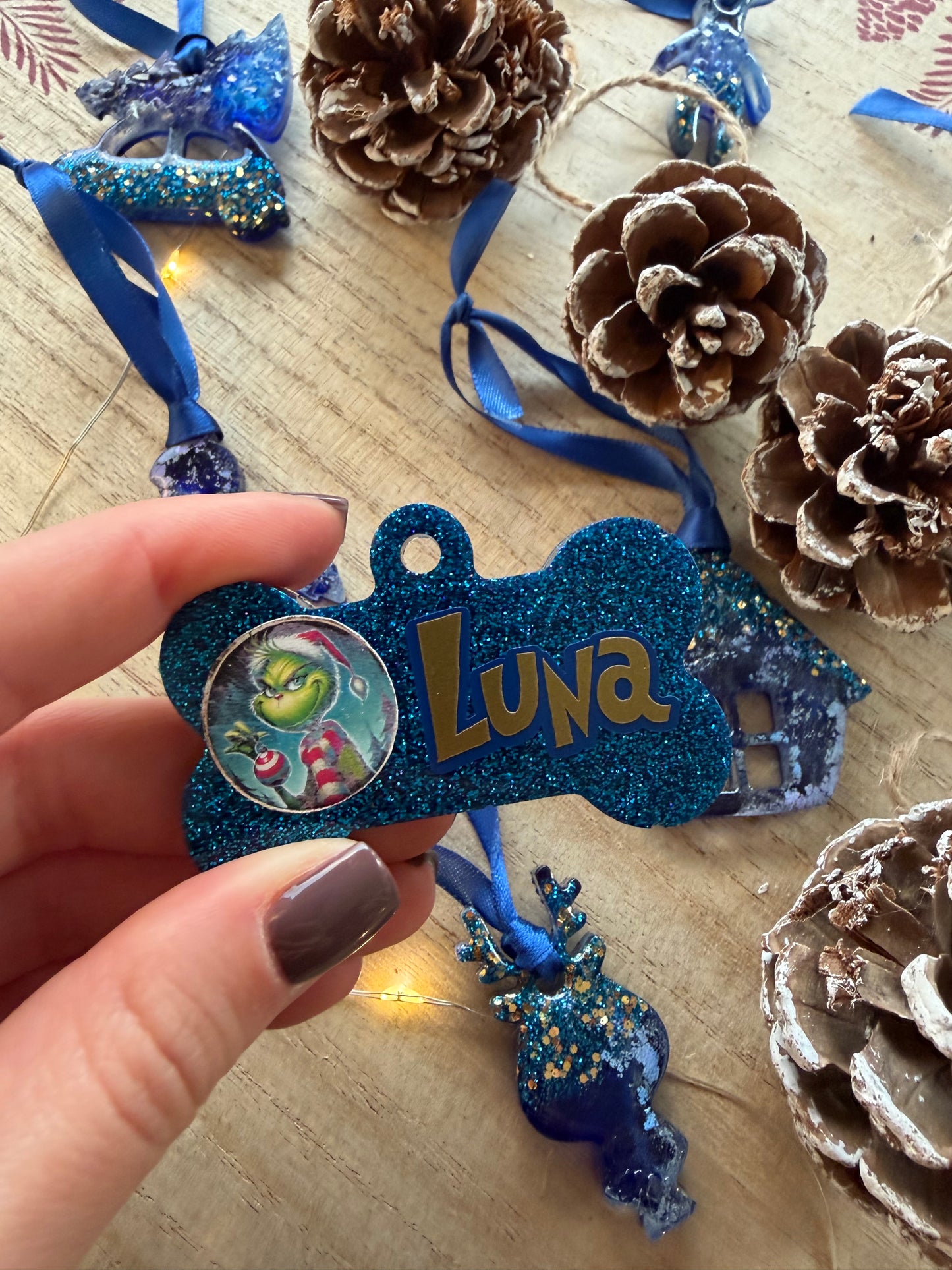 Grinch Christmas Pet Tags