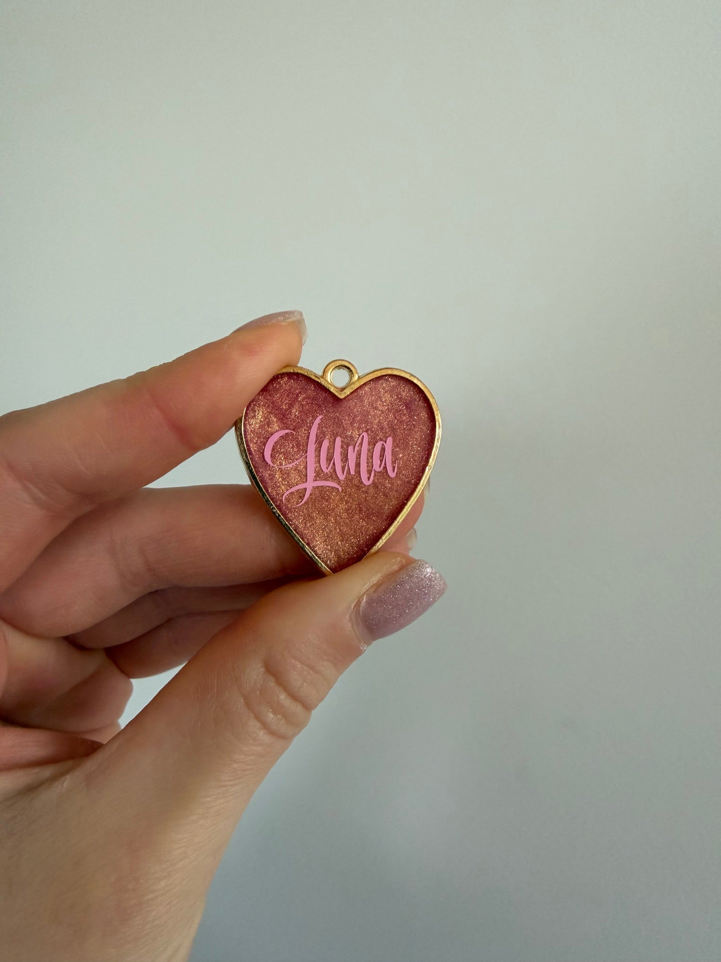 Pet Tags (metal heart frame)