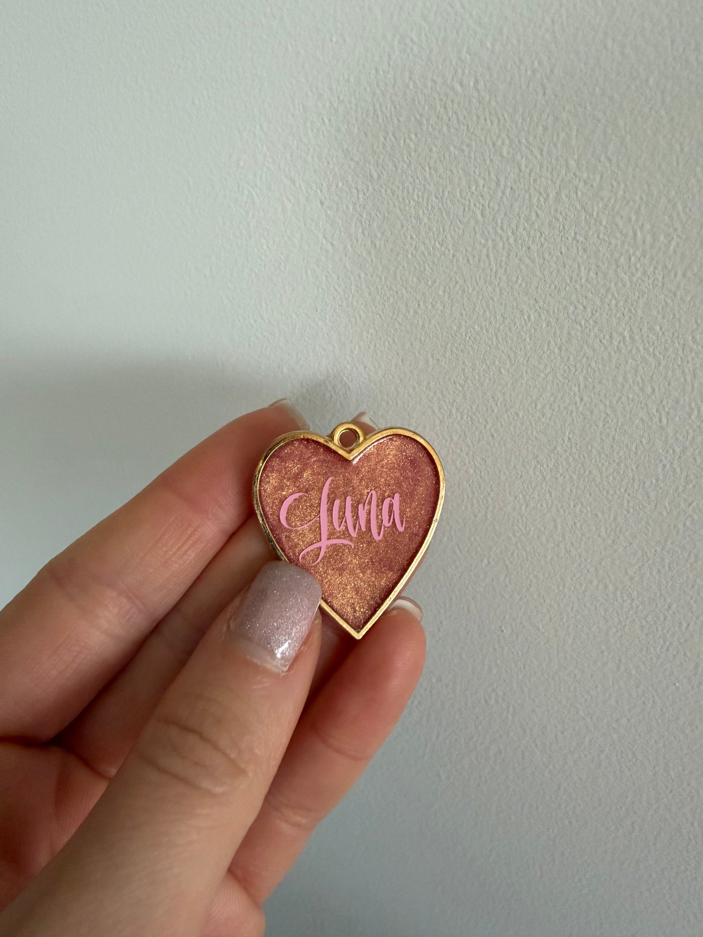 Pet Tags (metal heart frame)