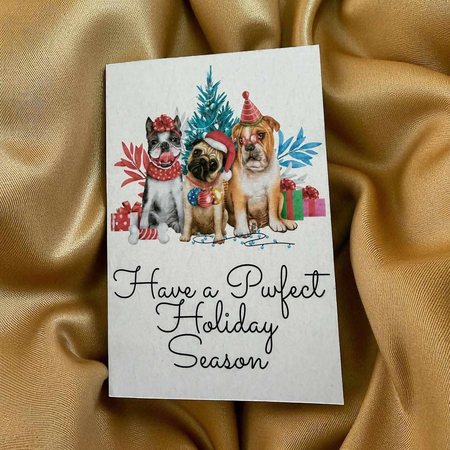 Christmas Card " Have a Pawfect Holiday Season"