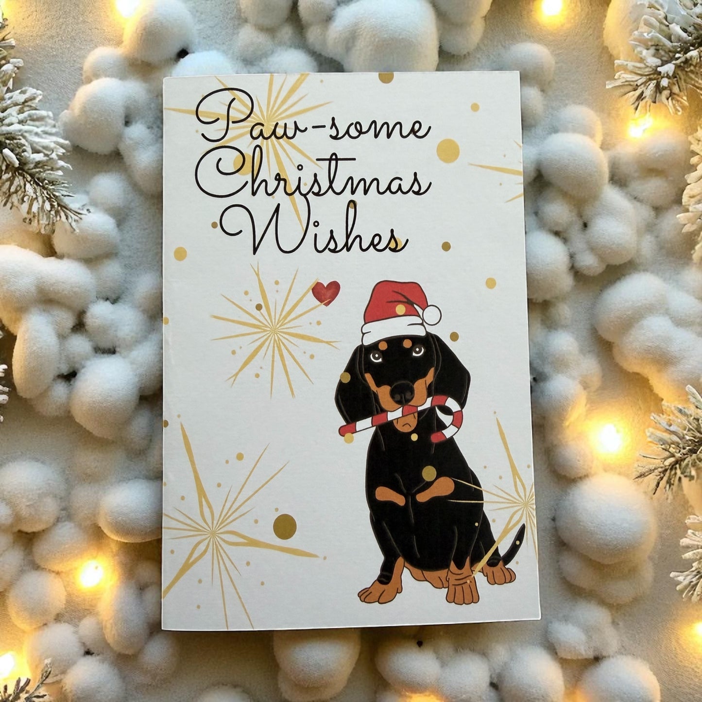 Christmas Card "Paw-some Christmas wishes"