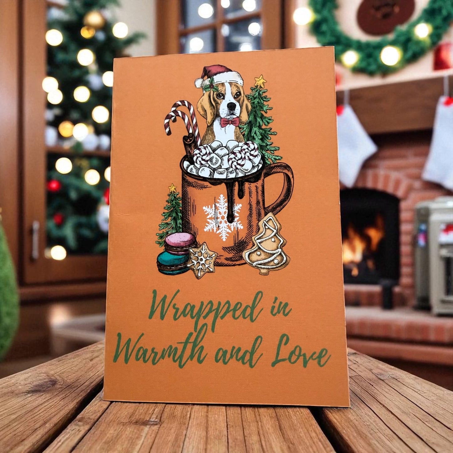 Christmas Card "Wrapped in Warmth and Love"